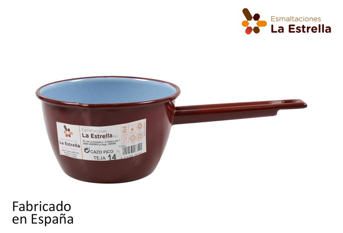 La Estrella Cazo Pico 14 cm 1.1 L Colección Teja (6 Unidades) La Estrella Cazo Pico 14 cm 1.1 L Colección Teja (6 Unidades)