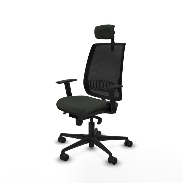 PIQUERAS Y CRESPO Silla de oficina Alares con mecanismo Sincro, Negro