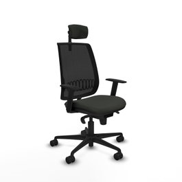 PIQUERAS Y CRESPO Silla de oficina Alares con mecanismo Sincro, Negro