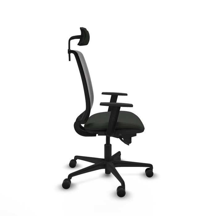 PIQUERAS Y CRESPO Silla de oficina Alares con mecanismo Sincro, Negro
