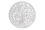 DKD Home Decor Decoración de Pared MDF Árbol Desgastado Blanco 60x60 cm