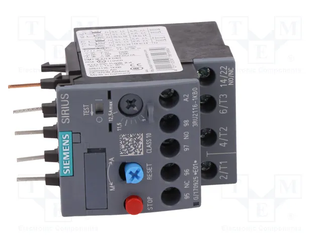 SIEMENS 3RU2116-1KB0 Relé Térmico S00 9-12,5A