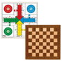 Cayro Tablero de Madera para Parchís y Ajedrez 33x33 cm