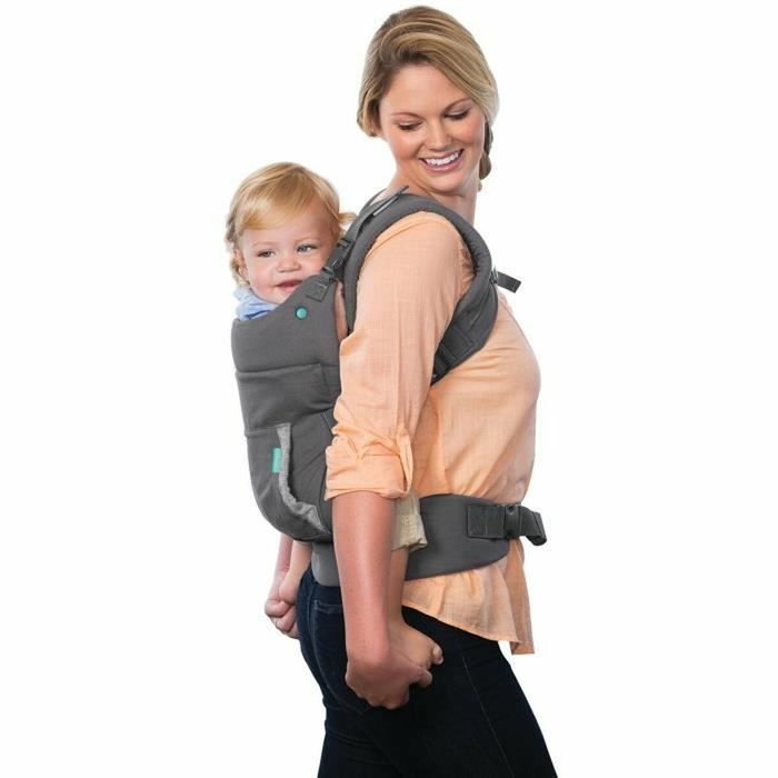 Infantino Mochila Porta Bebé Cuddle Up Bear - 2 modos: cara ventral y dorsal