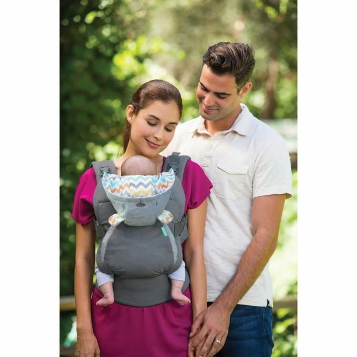Infantino Mochila Porta Bebé Cuddle Up Bear - 2 modos: cara ventral y dorsal