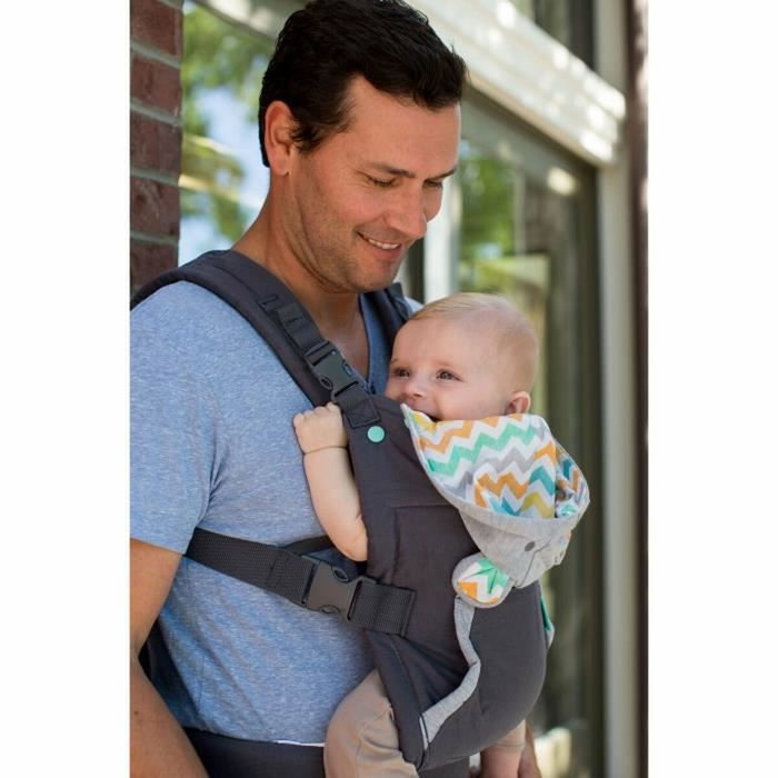 Infantino Mochila Porta Bebé Cuddle Up Bear - 2 modos: cara ventral y dorsal