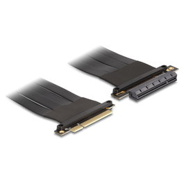 DeLOCK Tarjeta Elevadora PCI Express x8 Riser con Cable de 60 cm, Conector Macho PCI-E (8-pin) a Ranura Hembra x8, Negro