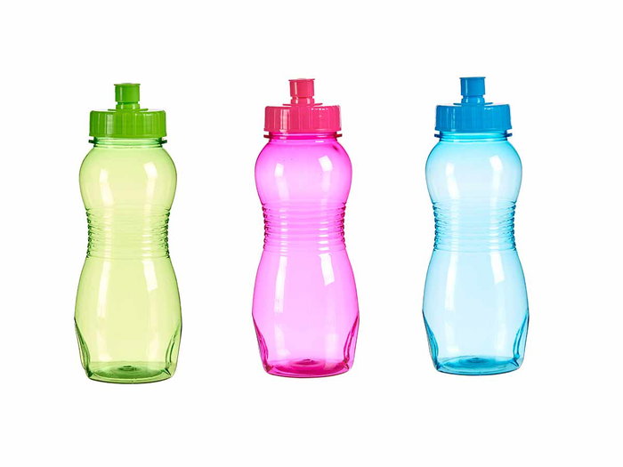 Leknes Cantimplora 550 ml Surtidos Colores 7.5x21x6.5 cm Plástico PET/PP (Set de 24)