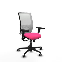PIQUERAS Y CRESPO Silla de oficina Zulema Rosa y Blanco