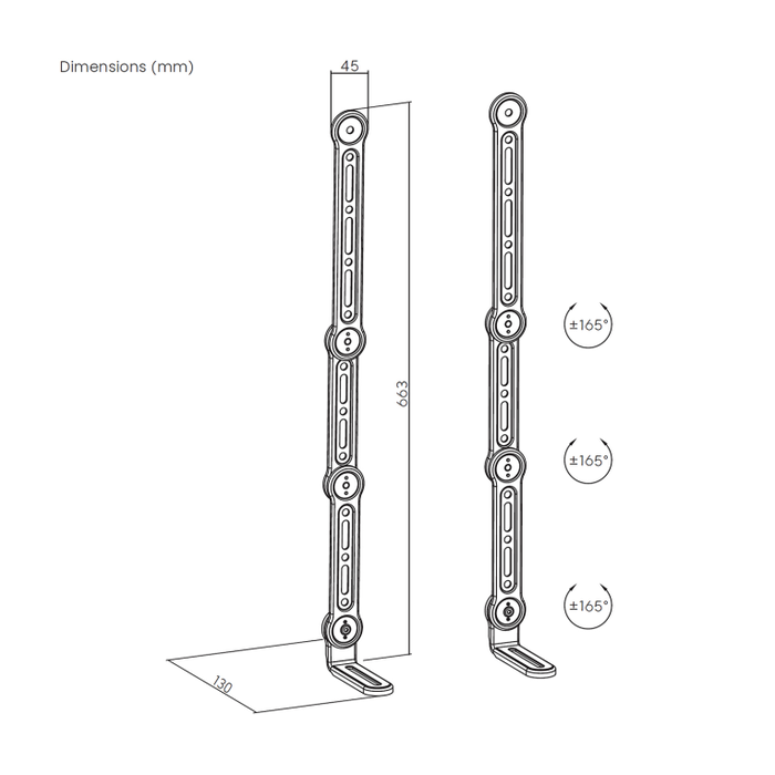 AISENS SPK04U-377 Accesorio para Barra de Sonido Montaje en Pared de Acero Resistente