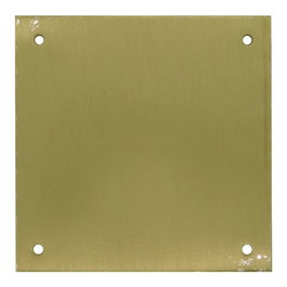 Micel Placa ciega modelo PLP12 de latón con acabado latón satinado, 80 x 80 mm