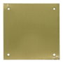 Micel Placa ciega modelo PLP12 de latón con acabado latón satinado, 80 x 80 mm