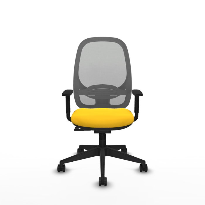 PIQUERAS Y CRESPO Silla de oficina Cilanco con mecanismo Sincro, Amarillo y Gris