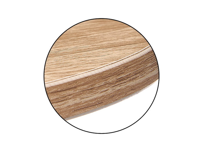 Giftdecor Set 2 Mesas Auxiliares 39cm 48cm Madera Natural Patas Negras