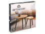 Giftdecor Set 2 Mesas Auxiliares 39cm 48cm Madera Natural Patas Negras