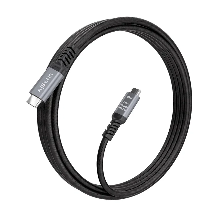 Aisens Cable USB4 Gen 3x2 USB-C a USB-C 2m 240W 40Gbps Negro