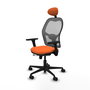 PIQUERAS Y CRESPO Silla de oficina Jorquera Naranja/Gris con Mecanismo Sincro/Traslack