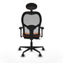 PIQUERAS Y CRESPO Silla de oficina Jorquera Naranja/Gris con Mecanismo Sincro/Traslack
