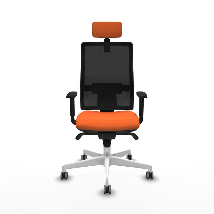 PIQUERAS Y CRESPO Silla de oficina Horna con mecanismo Sincro, Naranja y Negro PIQUERAS Y CRESPO Silla de oficina Horna con mecanismo Sincro, Naranja y Negro
