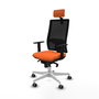 PIQUERAS Y CRESPO Silla de oficina Horna con mecanismo Sincro, Naranja y Negro