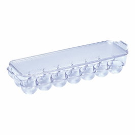 Mondex Huevera con tapa para 14 huevos, 37 x 11,5 x 8 cm