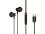 Conceptronic Brendan04B Auriculares Intrauditivos con Cable USB-C (1.2m), Micrófono con Reducción de Ruido, Controles en Línea, Cuerpo de Aluminio, Color Negro