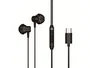 Conceptronic Brendan04B Auriculares Intrauditivos con Cable USB-C (1.2m), Micrófono con Reducción de Ruido, Controles en Línea, Cuerpo de Aluminio, Color Negro