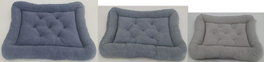 DKD Home Decor Cama Mascota Set de 3 (2 Unidades) Gris Beige 72 x 60 x 9 cm