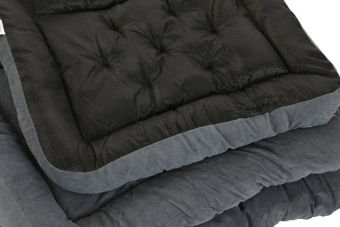 DKD Home Decor Cama Mascota Set de 3 (2 Unidades) Gris Beige 72 x 60 x 9 cm