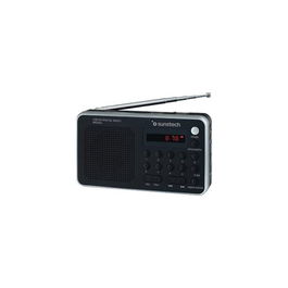 SUNSTECH RPDS32SL Radio Portátil Digital AM/FM USB/SD MP3/WMA 1.4W Negro/Plata