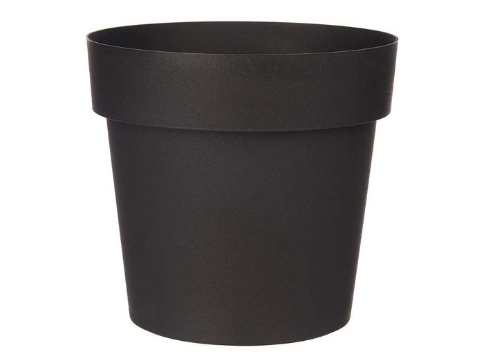 Maceta Ibergarden Plástico Antracita 18 cm Diámetro, 17 cm Alto. Capacidad 2.5L (Set de 12)