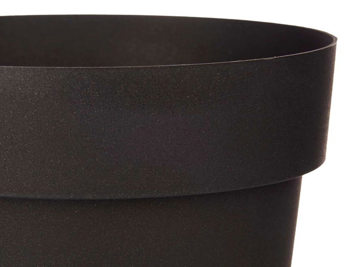 Maceta Ibergarden Plástico Antracita 18 cm Diámetro, 17 cm Alto. Capacidad 2.5L (Set de 12)