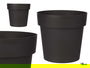 Maceta Ibergarden Plástico Antracita 18 cm Diámetro, 17 cm Alto. Capacidad 2.5L (Set de 12)