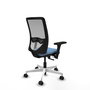 PIQUERAS Y CRESPO Silla de oficina Zulema con mecanismo Sincro/Traslack, Azul cielo y Gris