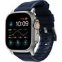 Nomad Rugged Strap Atlantic Blue Connector Silver 42/44/45/49mm