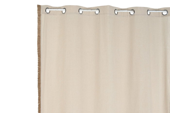 DKD Home Decor Cortina Natural 260 x 260 x 140 cm Algodón Yute Poliéster con Anillas DKD Home Decor Cortina Natural 260 x 260 x 140 cm Algodón Yute Poliéster con Anillas
