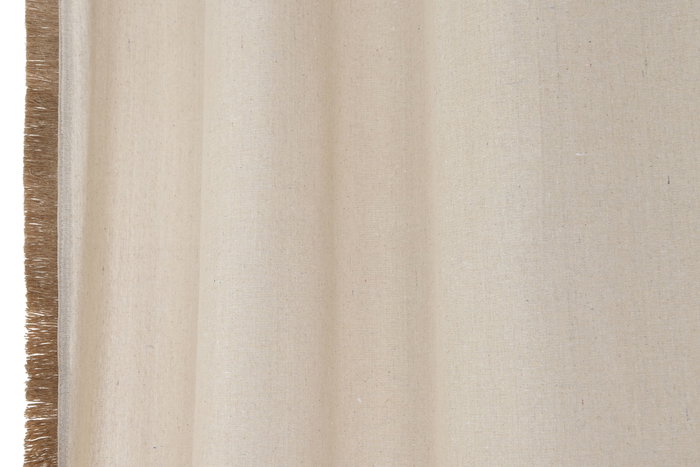 DKD Home Decor Cortina Natural 260 x 260 x 140 cm Algodón Yute Poliéster con Anillas DKD Home Decor Cortina Natural 260 x 260 x 140 cm Algodón Yute Poliéster con Anillas