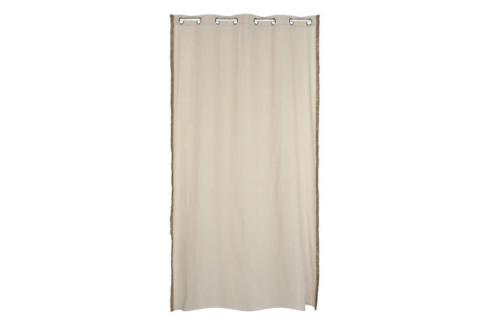 DKD Home Decor Cortina Natural 260 x 260 x 140 cm Algodón Yute Poliéster con Anillas DKD Home Decor Cortina Natural 260 x 260 x 140 cm Algodón Yute Poliéster con Anillas