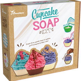 Science4You 80004923 - Kit para Hacer Jabones Artesanales Cupcakes, Experimentos Científicos para Niños +8 Años, Multicolor, en Español/Portugués