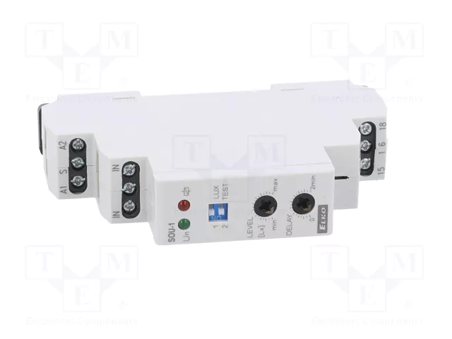 ELKO EP Interruptor de crepúsculo para raíl DIN 230VAC SPDT 16A ELKO EP Interruptor de crepúsculo para raíl DIN 230VAC SPDT 16A