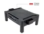 Q-connect Soporte ajustable para monitor o impresora con cajón, negro