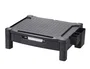 Q-connect Soporte ajustable para monitor o impresora con cajón, negro
