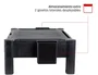 Q-connect Soporte ajustable para monitor o impresora con cajón, negro