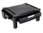 Q-connect Soporte ajustable para monitor o impresora con cajón, negro