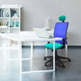 PIQUERAS Y CRESPO Silla de oficina Motilla con mecanismo Sincro/Traslack Azul claro