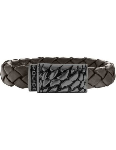 Police Pulsera de Cuero Marrón S14AHW04B Police Pulsera de Cuero Marrón S14AHW04B