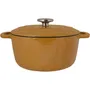 Cosy & Trendy Cacerola con tapa Hierro fundido esmaltado Ø24 cm 4,6 L Apta inducción Ámbar