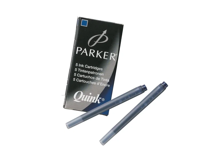 Parker Caja de 5 Cartuchos de Tinta para Pluma Estilográfica Azul Permanente
