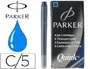 Parker Caja de 5 Cartuchos de Tinta para Pluma Estilográfica Azul Permanente