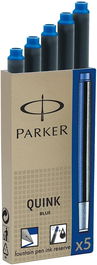 Parker Quink Ink Cartridge Pack 5 Ud Recambio Para Pluma Azul
